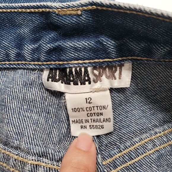 Vintage Adriana Sport Flare Jeans Women 28x30 Blue Fringe High Waisted 80s Boho - Picture 3 of 16